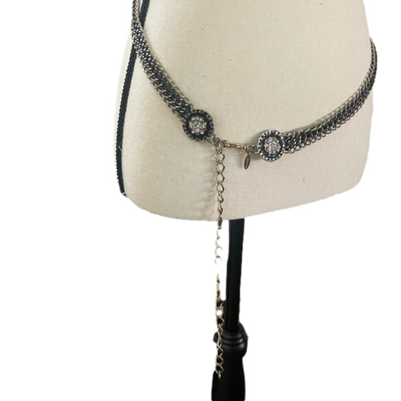 Accessories - Woman Gold and Black Metal Belt Karmaband